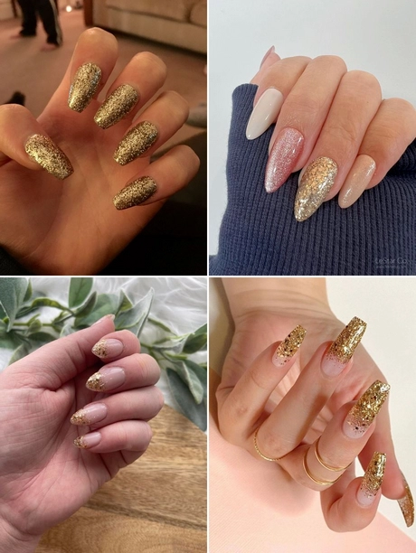 Злато блясък нокти
